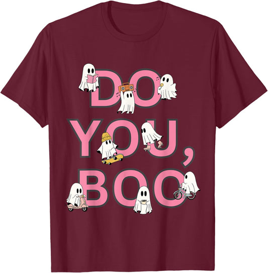 Do You Boo cute ghost Halloween T-Shirt - T-Shirt | Maroon