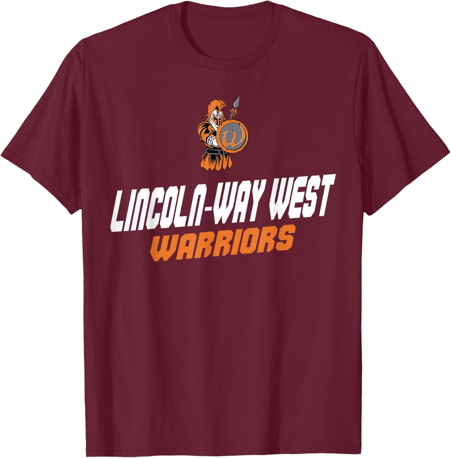 Lincoln-Way West High School Warriors C11 T-Shirt - T-Shirt | Maroon