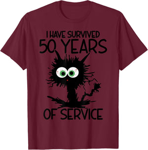 I Have Survived 50 Years Of Of Service T-Shirt - T-Shirt | Maroon