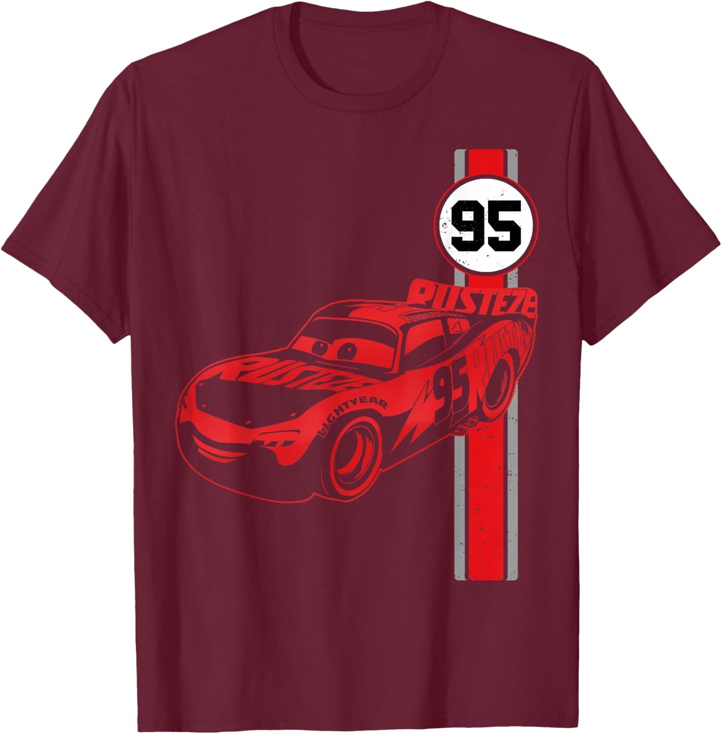 Disney Pixar Cars 3 Lighting McQueen Jersey Graphic T-Shirt - T-Shirt | Maroon