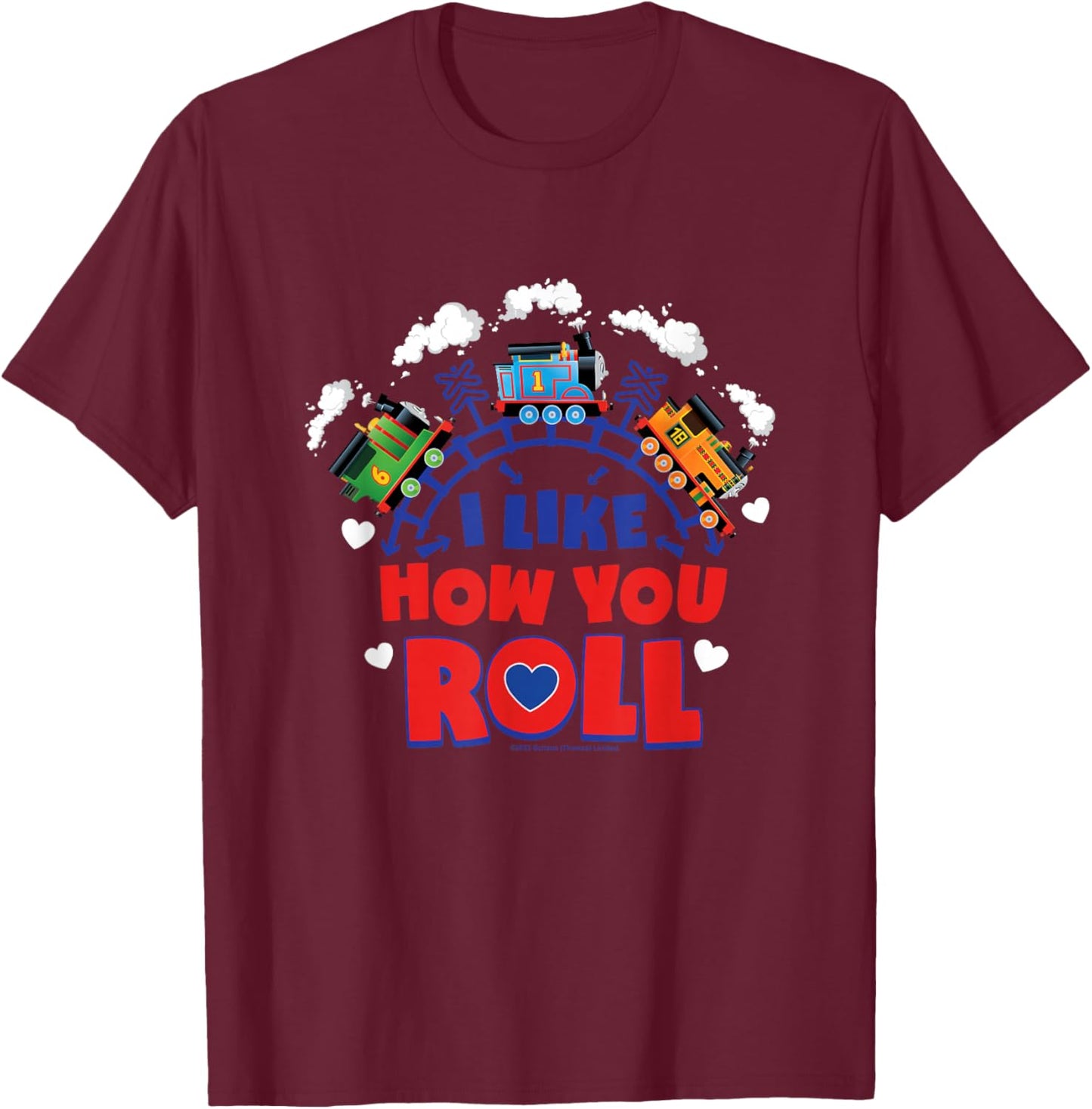 Thomas & Friends - I like how you roll T-Shirt - T-Shirt | Maroon