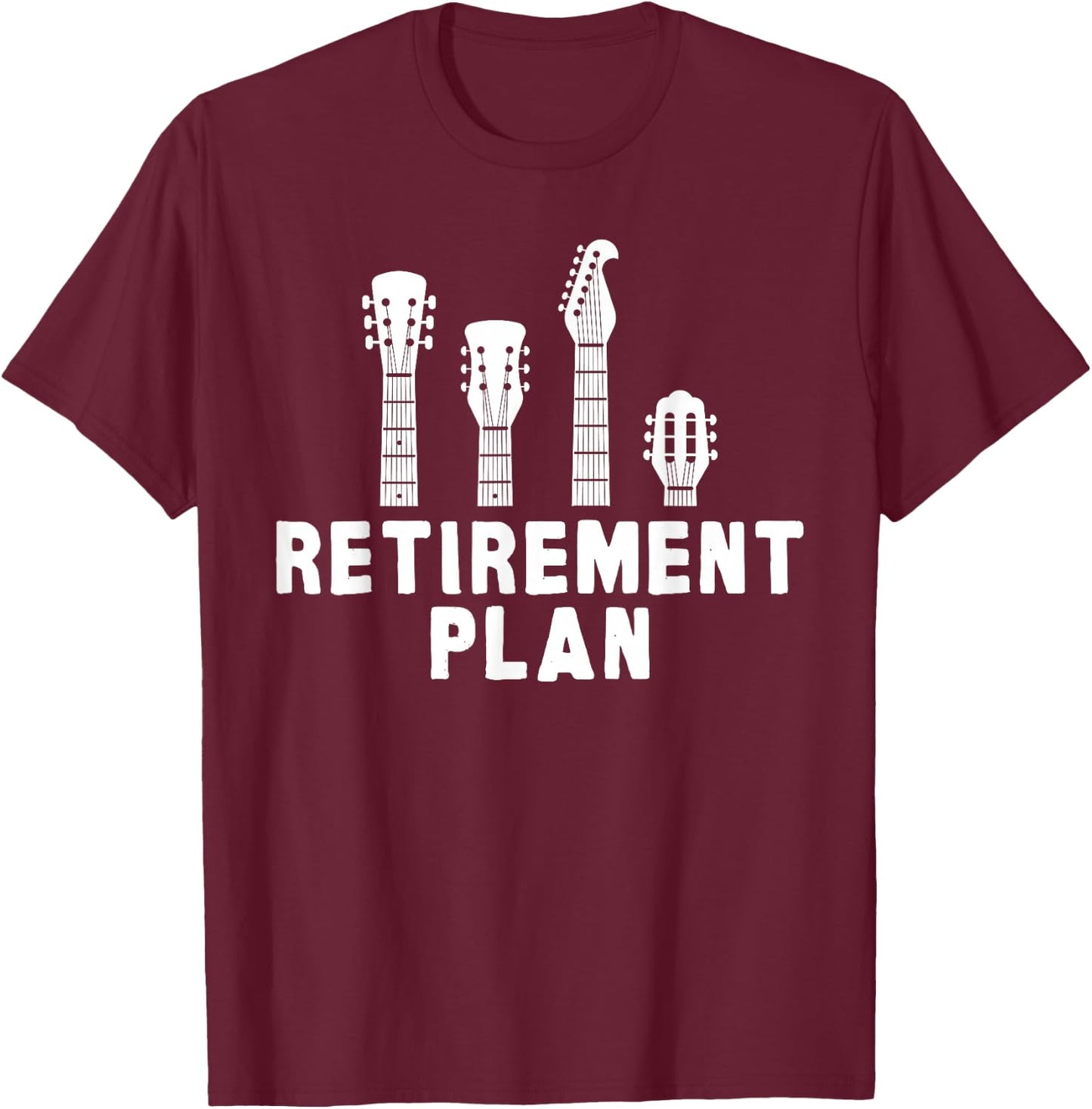Guitar Band Retirement Plan Musik CD & Vinyl Vintage T-Shirt - T-Shirt | Maroon