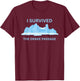 Antarctica I Survived The Drake Passage T-Shirt - T-Shirt | Maroon