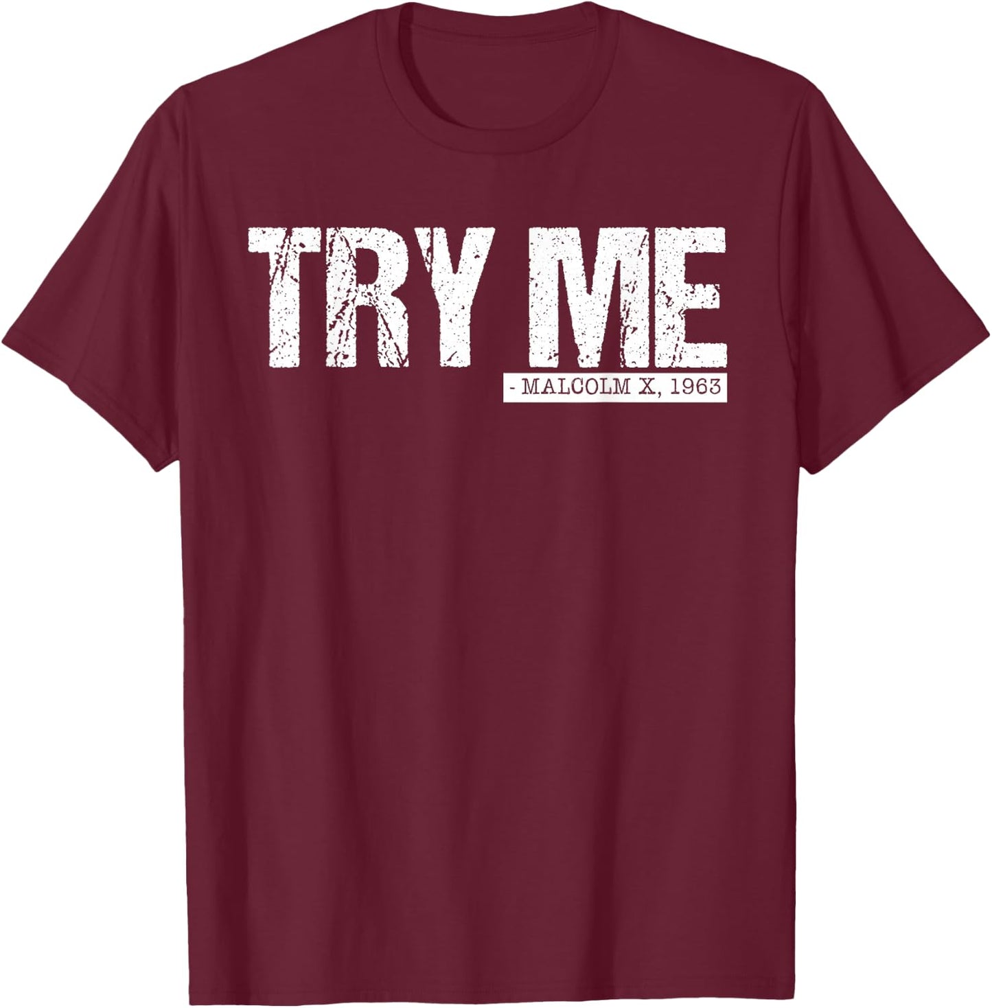 Black Pride Shirt-Try Me Afro Shirts Women Black Girl T-Shirt - T-Shirt | Maroon