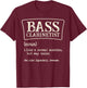 Bass Clarinetist Definition Clarinet Player Musician Music T-Shirt - T-Shirt | Maroon
