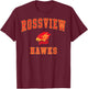 Rossview High School Hawks C1 T-Shirt - T-Shirt | Maroon