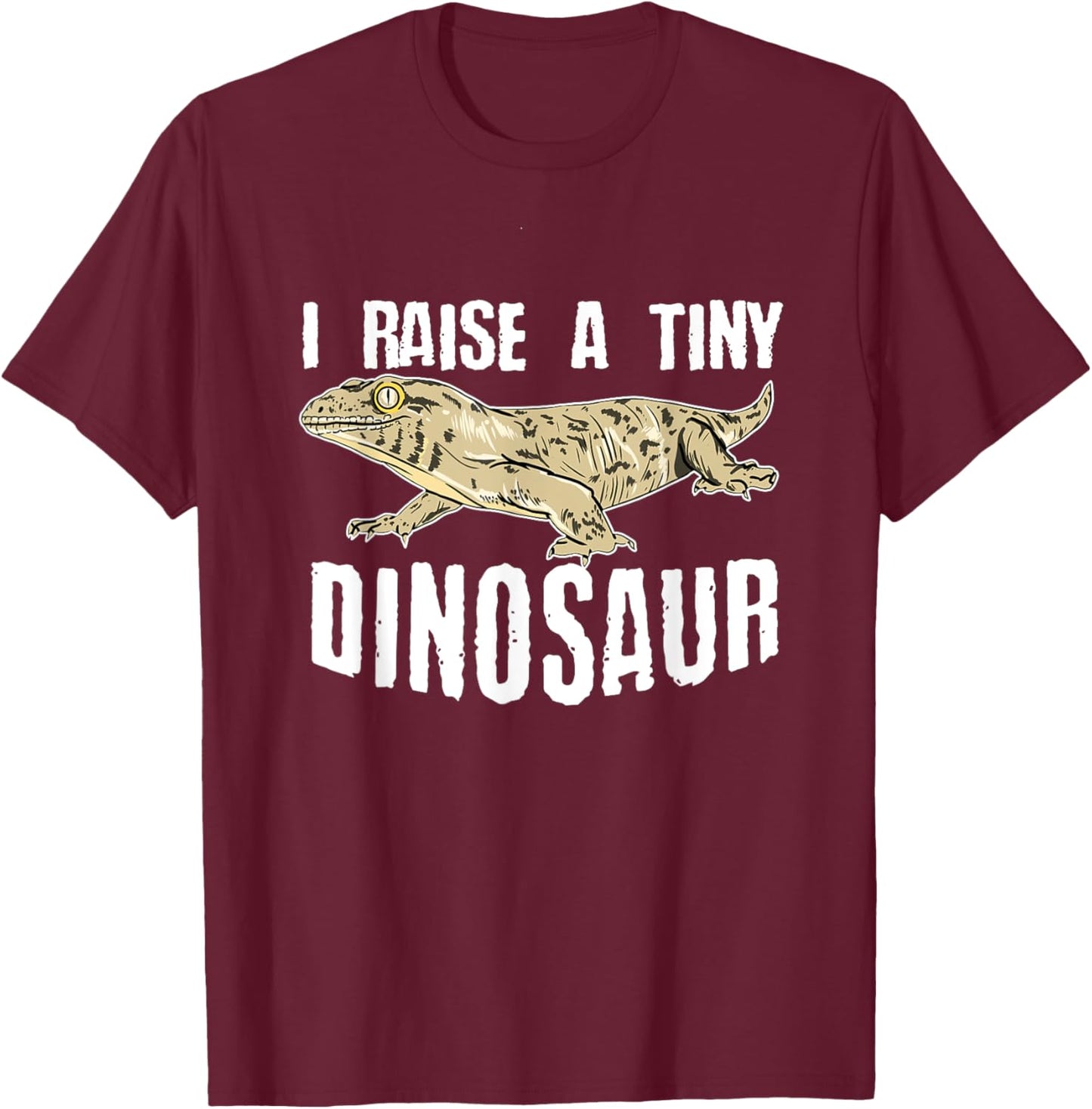 Leachie Gecko New Caledonian Giant Gecko Lizard Reptile T-Shirt - T-Shirt | Maroon