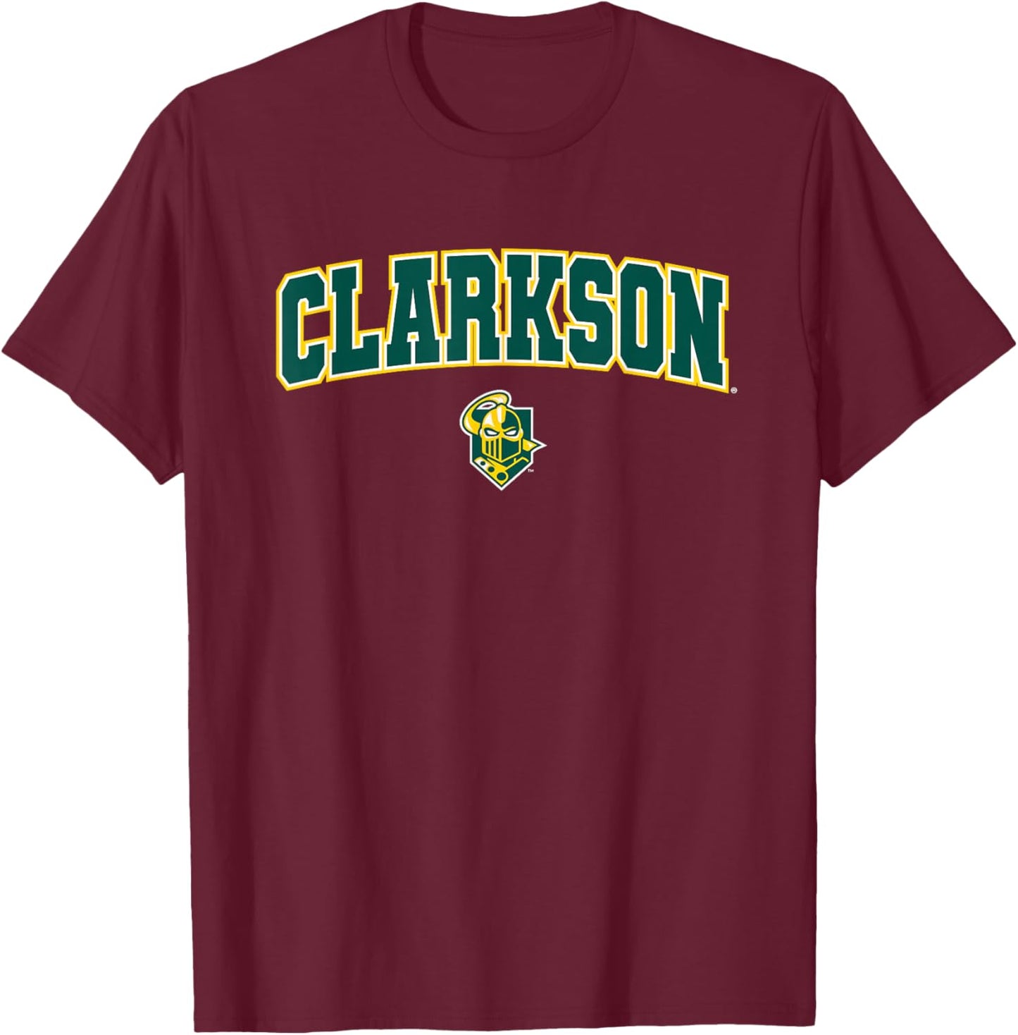 Clarkson University Golden Knights Arch Logo T-Shirt - T-Shirt | Maroon