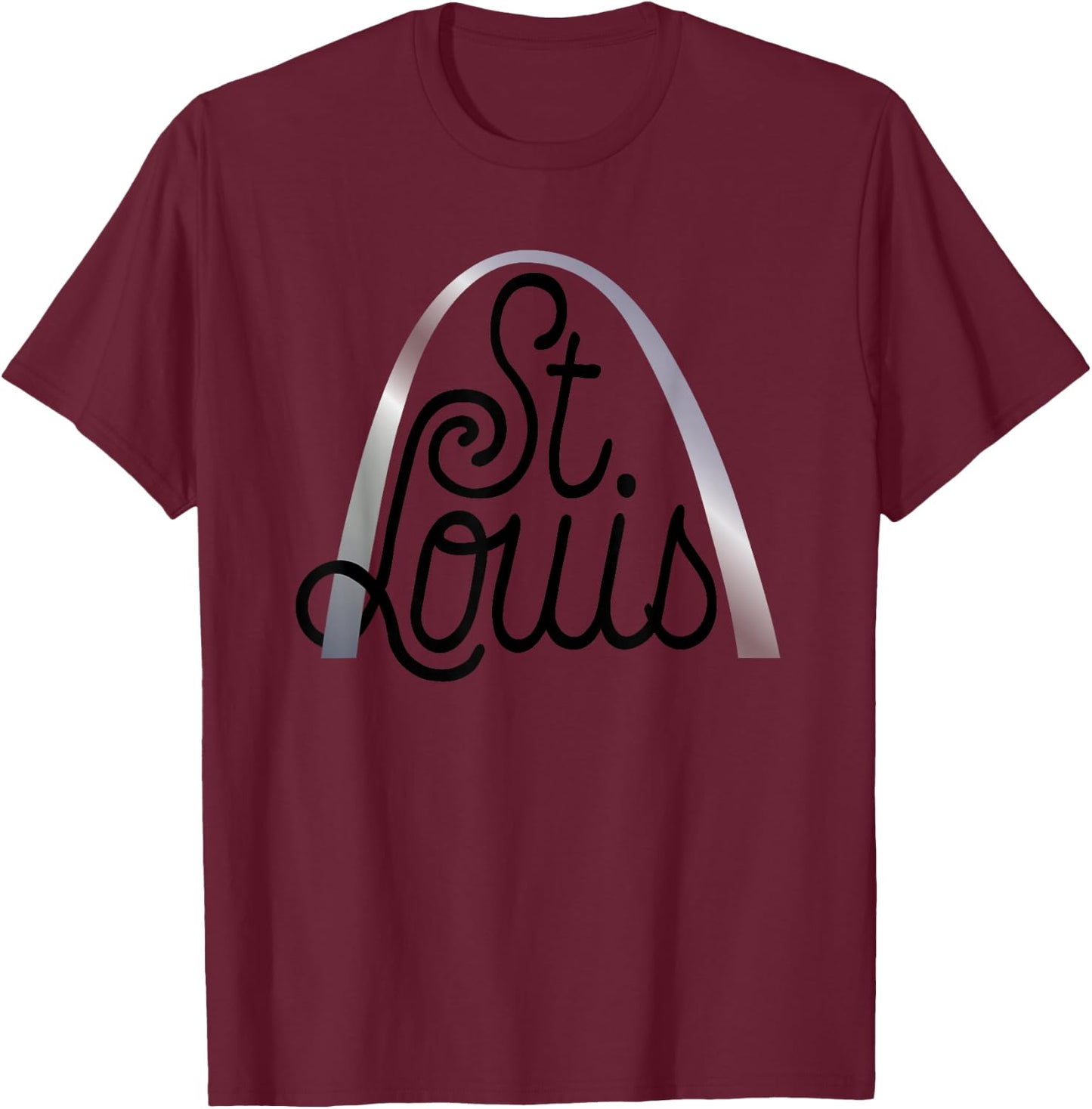 Saint Louis Missouri Souvenir Gateway Arch USA Gift T-Shirt - T-Shirt | Maroon