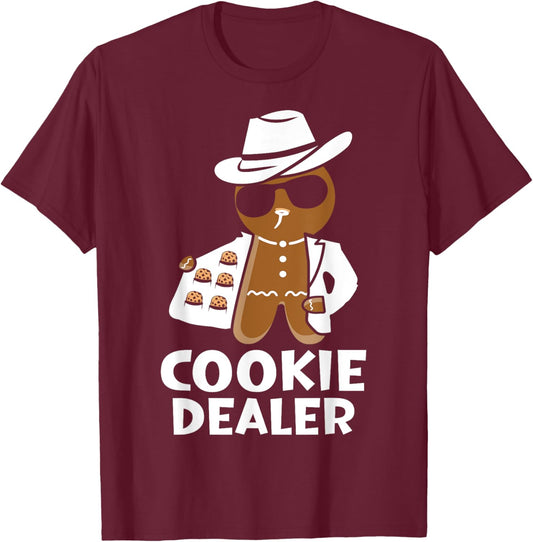 Funny Cookie Dealer Gingerbread T-Shirt - T-Shirt | Maroon