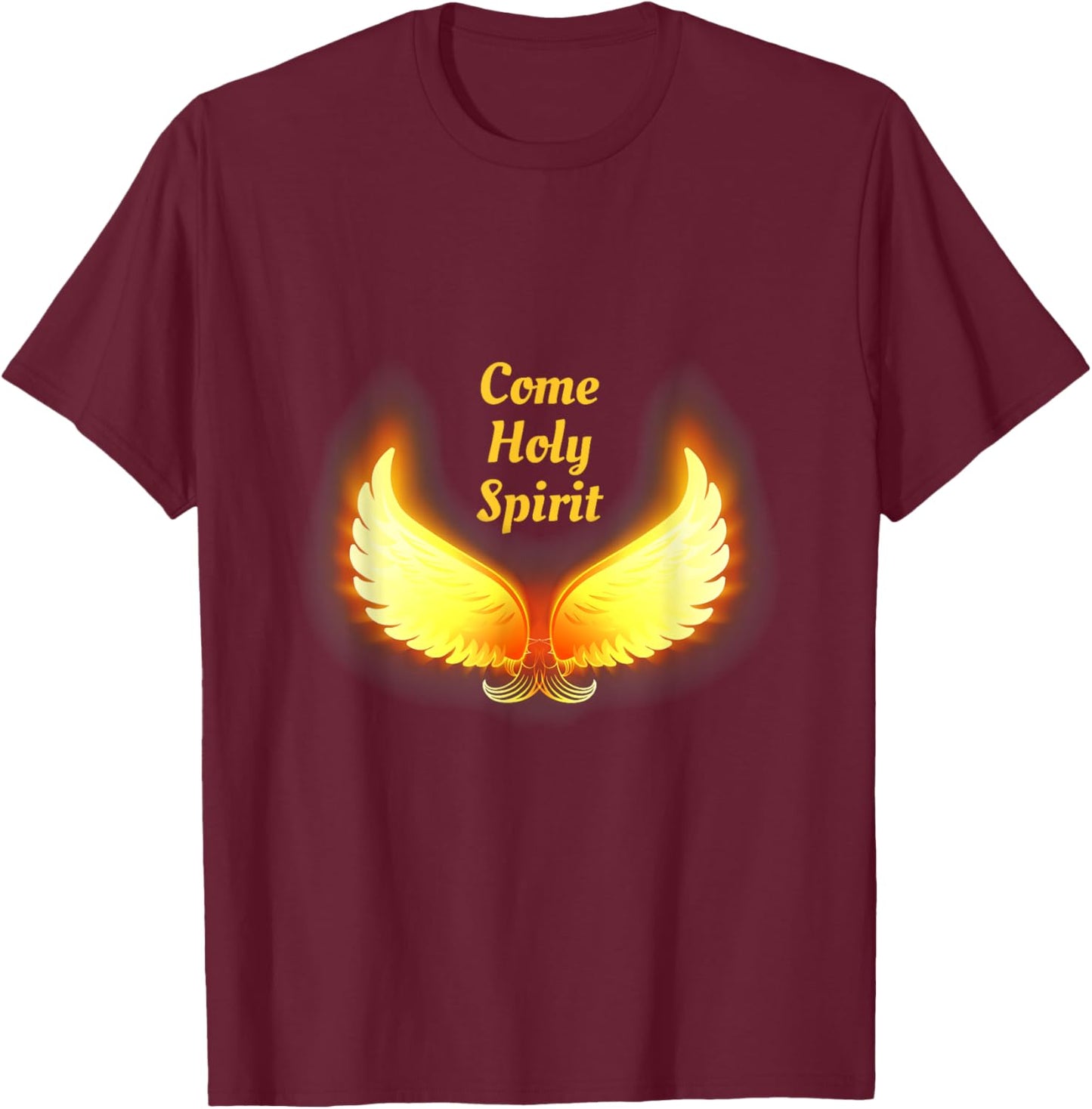 Pentecost Doves Tongues of Fire Flame Come Holy Spirit T-Shirt - T-Shirt | Maroon