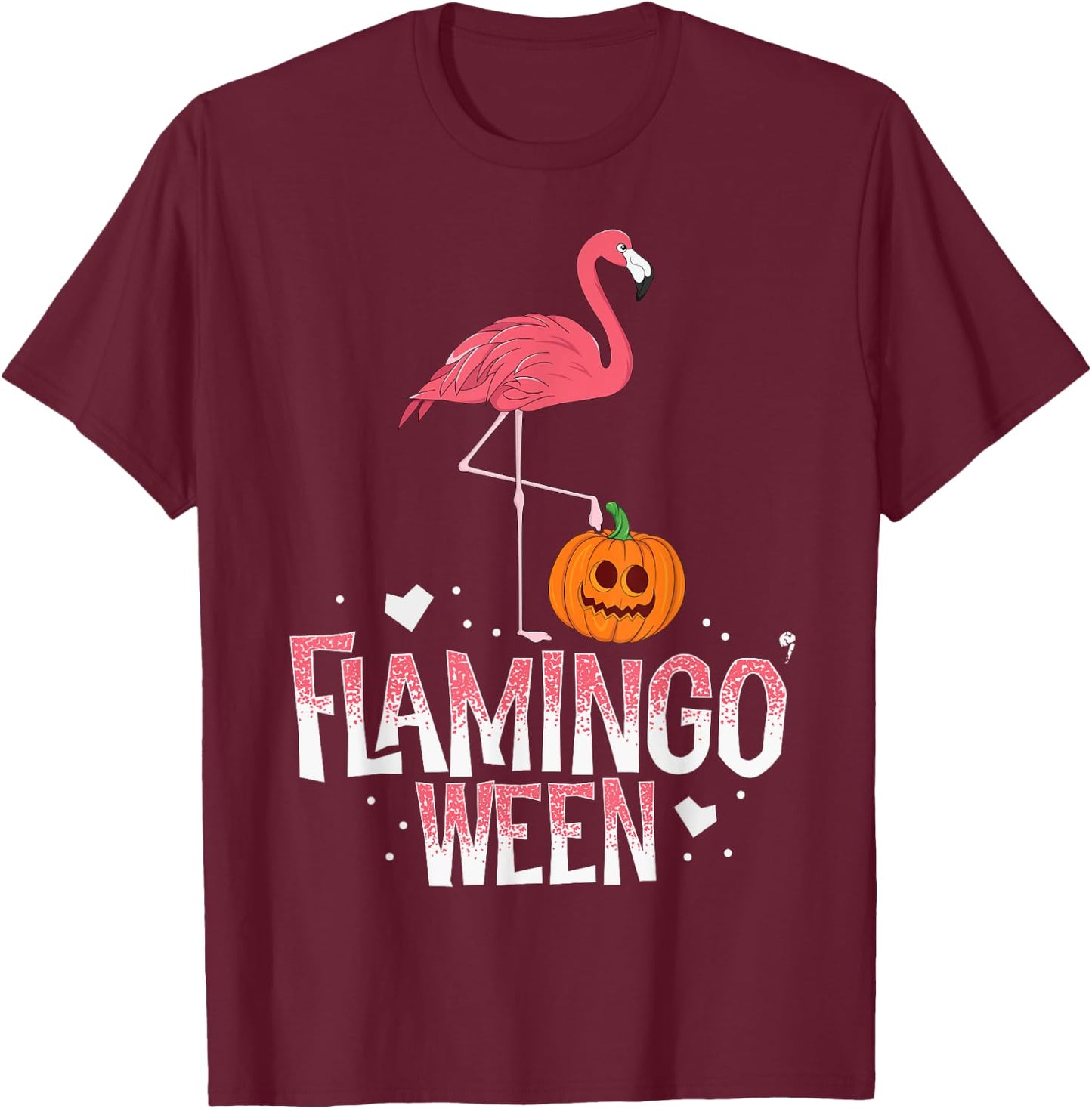 Flamingoween Halloween Flamingo Trick Treat Outfit Costume T-Shirt - T-Shirt | Maroon