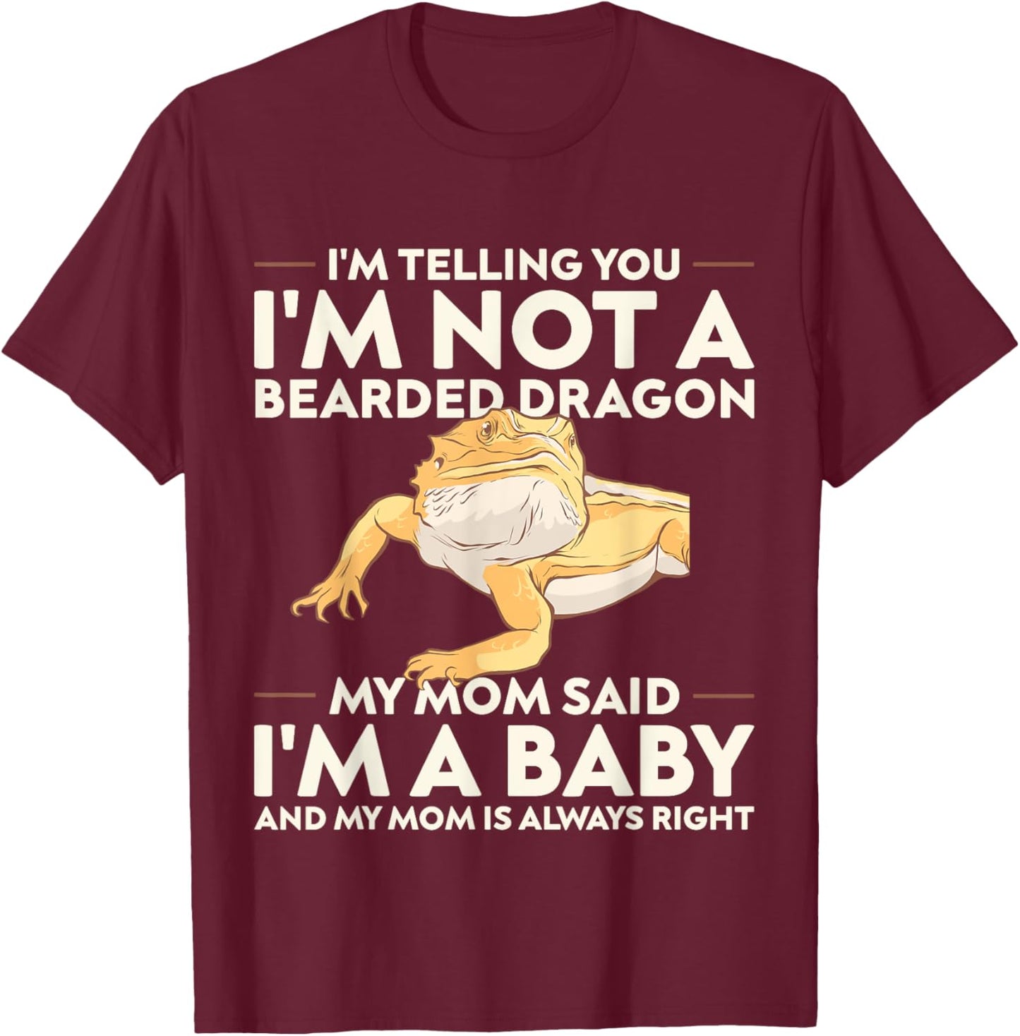 Lizard Bearded Dragon , Women and Kids T-Shirt - T-Shirt | Maroon