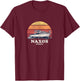 Naxos Greece Vintage Boating 70s Retro Boat Design T-Shirt - T-Shirt | Maroon