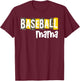 Baseball Mama Yellow Leopard Print Baseball Mom Gear Sports T-Shirt - T-Shirt | Maroon