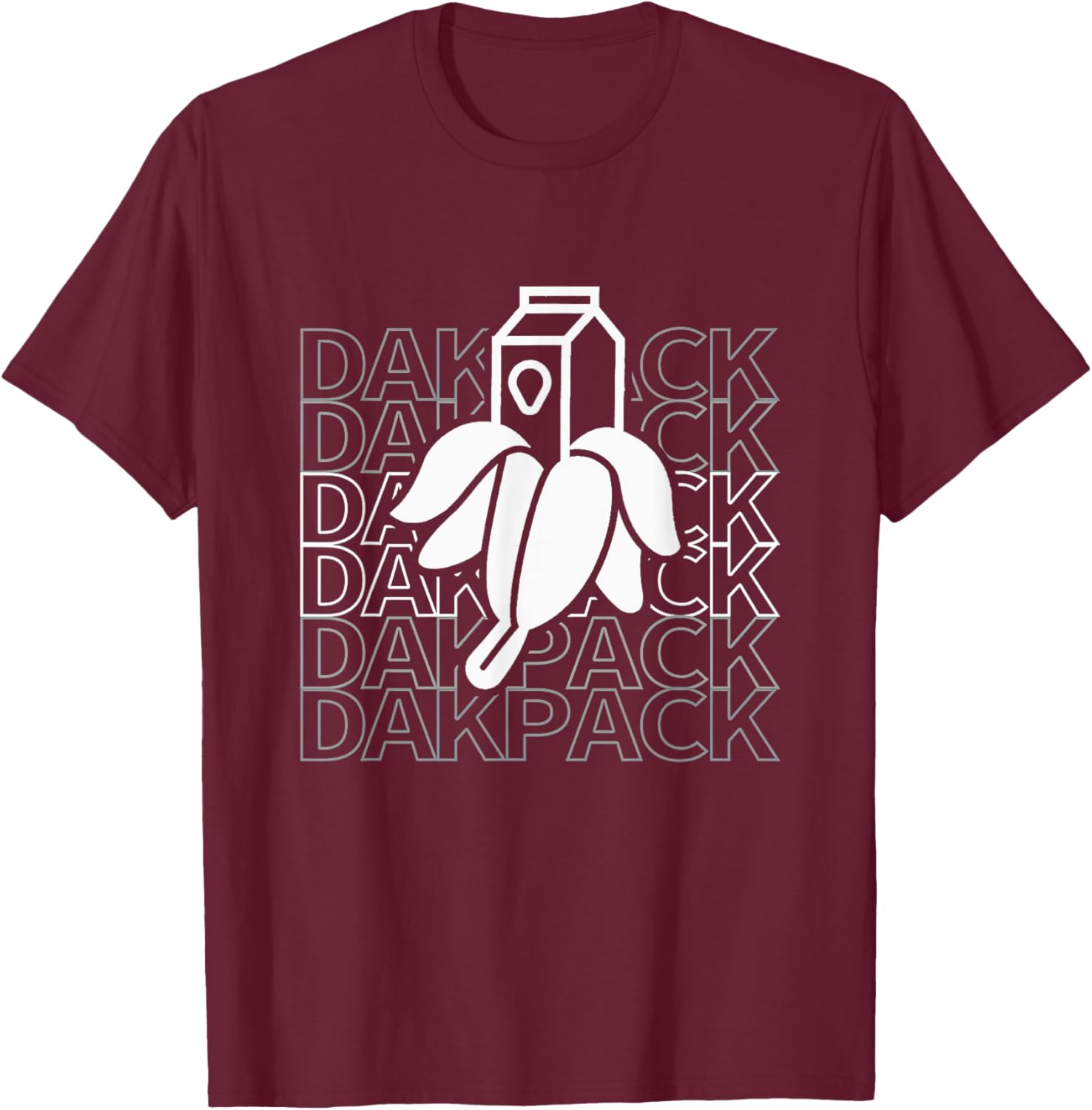 Milky Banana Funny Text Dakpack Vintage Women Kids T-Shirt - T-Shirt | Maroon