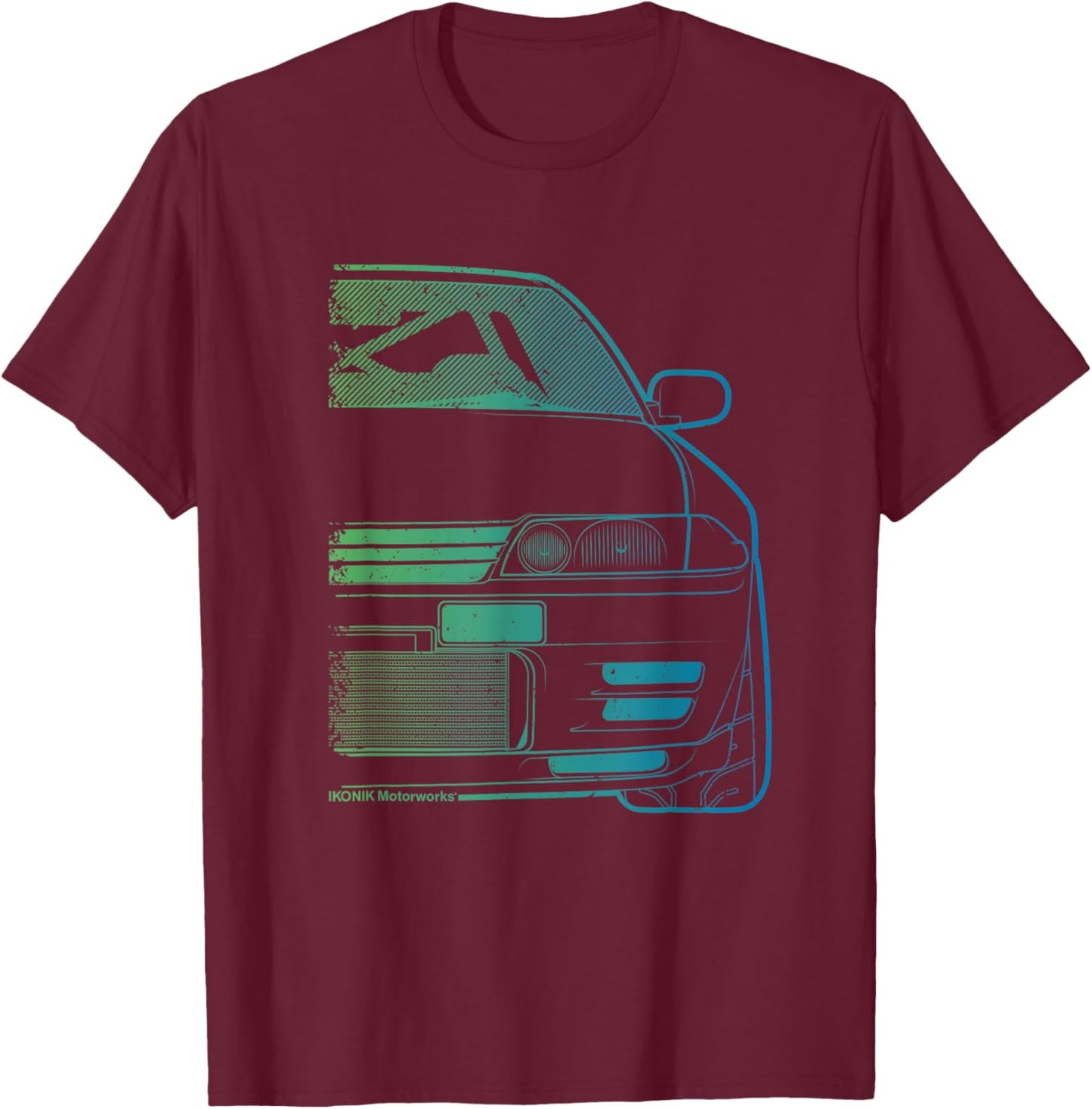 Classic Racing R32 Turbo Green Gradient T-Shirt - T-Shirt | Maroon