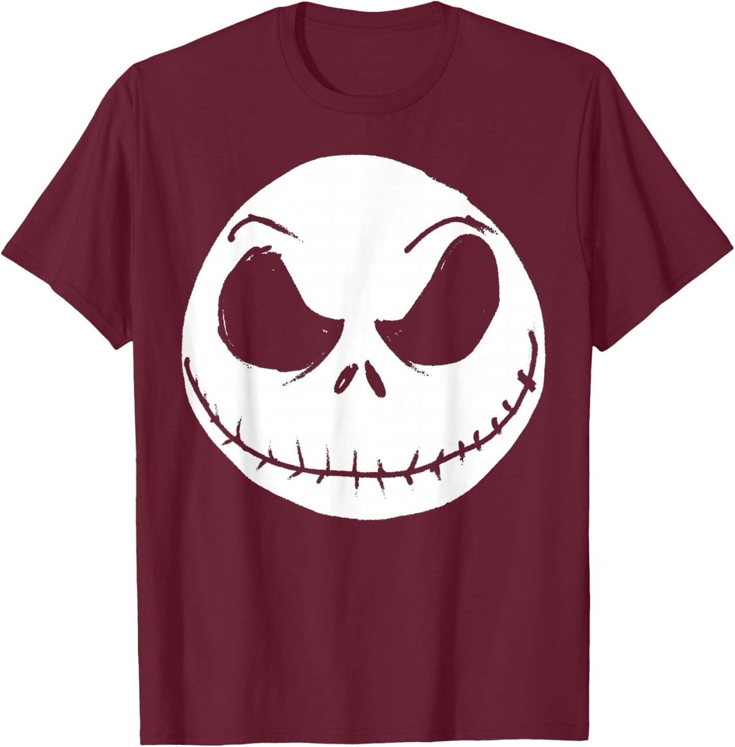 Disney The Nightmare Before Christmas Jack Skellington Face Small T-Shirt - T-Shirt | Maroon