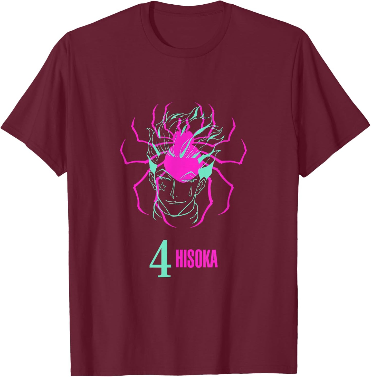 Hunter X Hunter Phantom Troupe 4 Hisoka T-Shirt - T-Shirt | Maroon