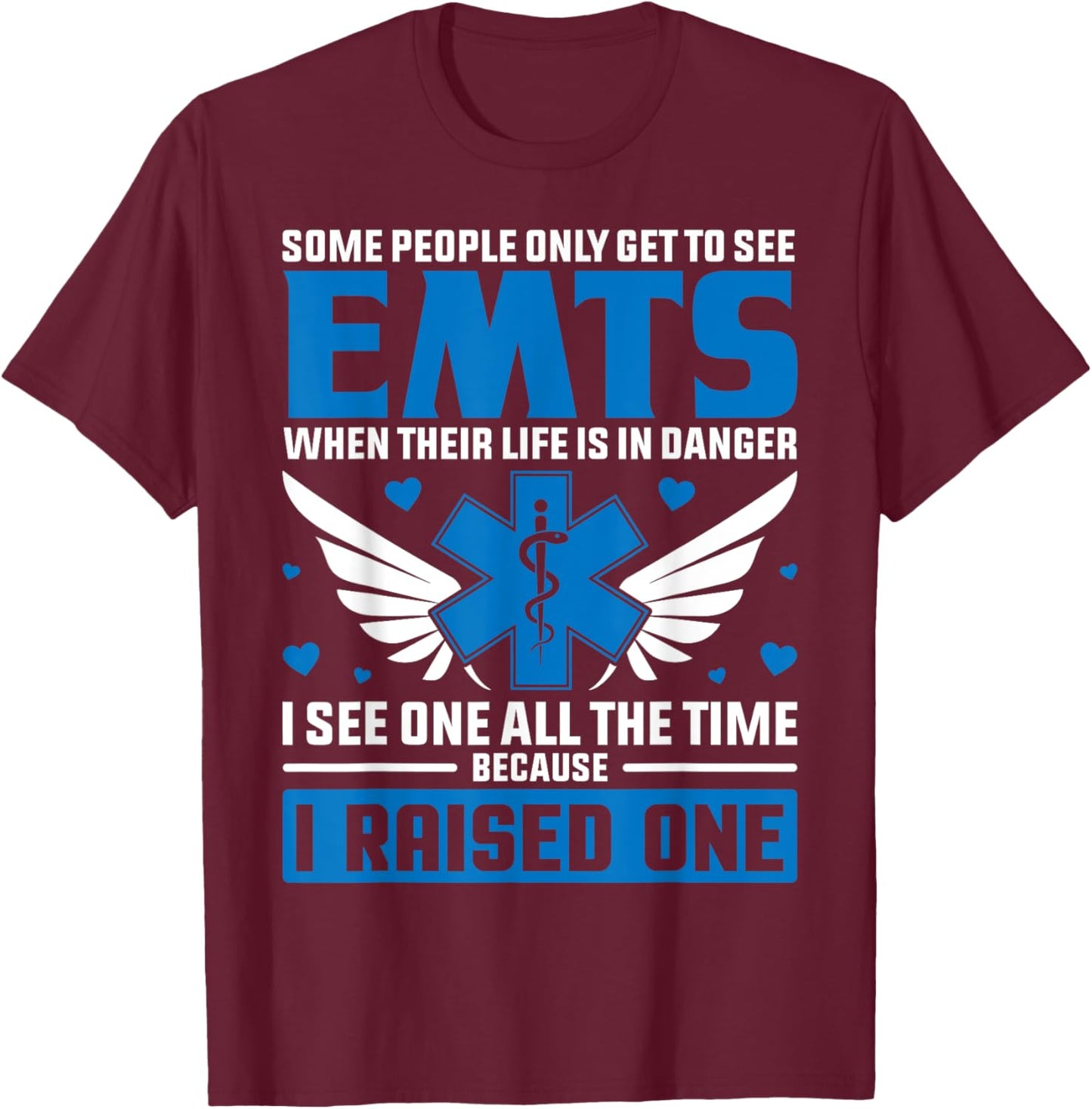 The Official EMT Mom Or Dad Shirt Funny EMT Proud Parent T-Shirt - T-Shirt | Maroon