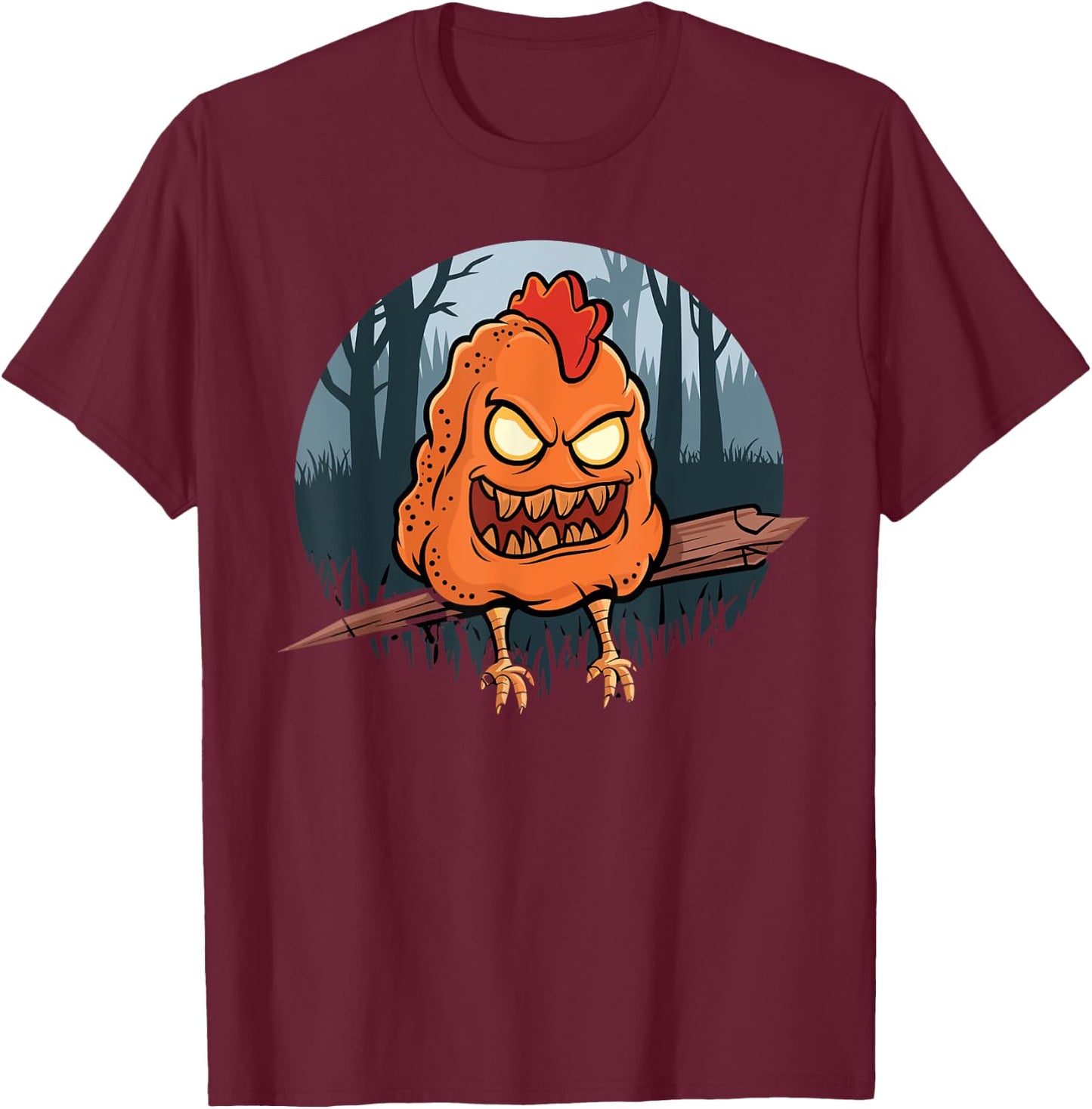 Chicken Nugget Halloween Costume Stuffed Chicken Nugget T-Shirt - T-Shirt | Maroon