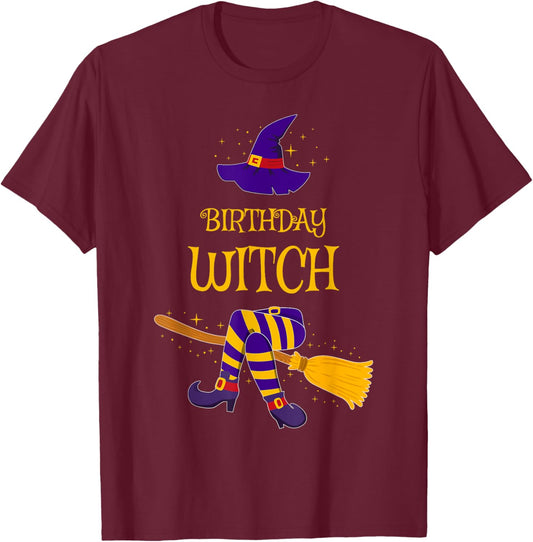 I’m The Birthday Witch Family Matching Costume Halloween T-Shirt - T-Shirt | Maroon