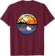 Retro Vintage Lake Placid, New York Souvenir Camping T-Shirt - T-Shirt | Maroon