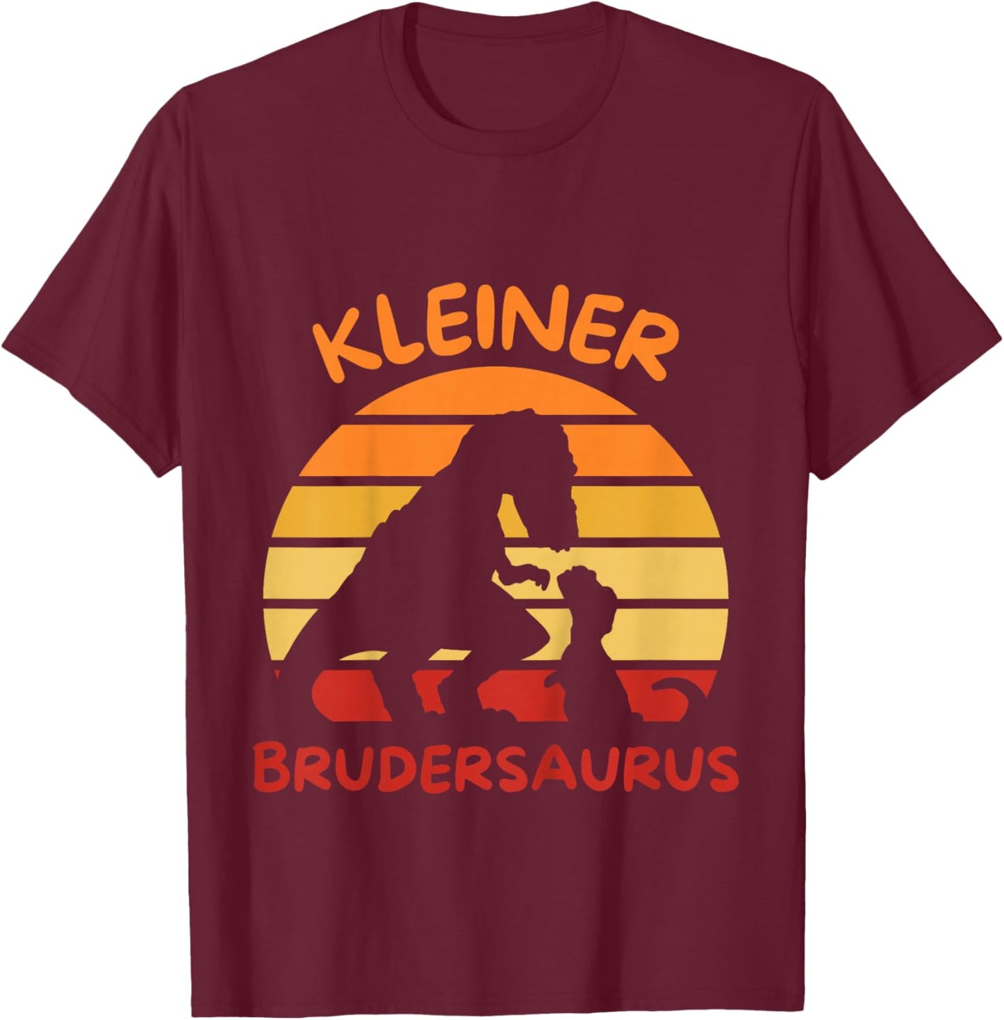 kleiner Brudersaurus Dino kleiner Bruder T-Shirt - T-Shirt | Maroon