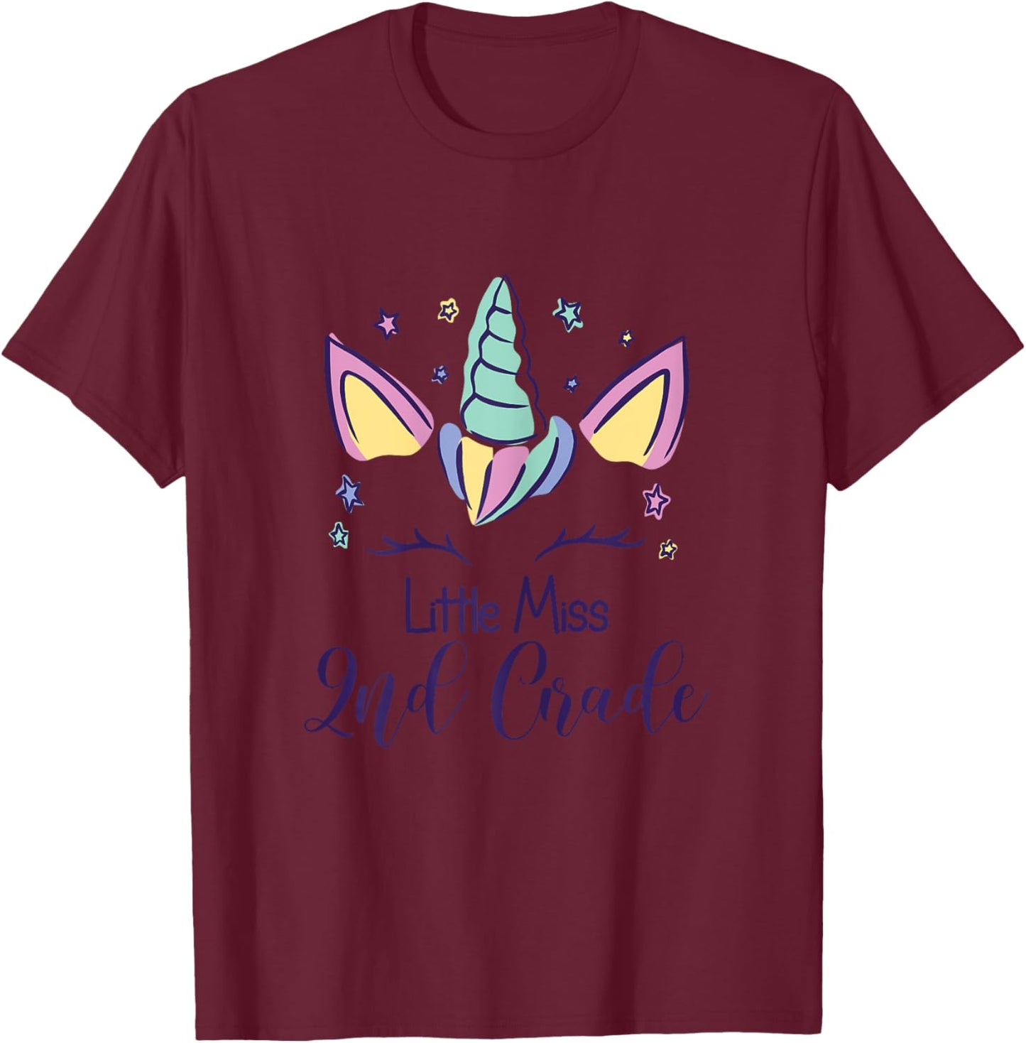 Second Grade 2025 Little Miss Second Grade T-Shirt - T-Shirt | Maroon