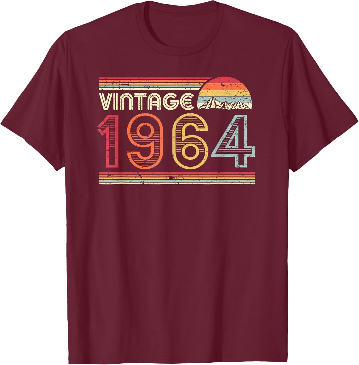 1964 Vintage Shirt, Birthday Gift . Retro Style T-Shirt - T-Shirt | Maroon
