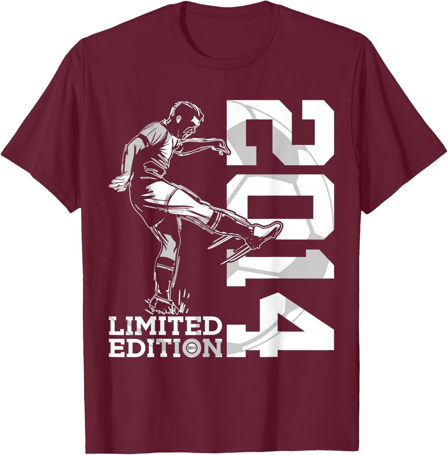 Limited Edition 2014 11 Years Football 11th Birthday T-Shirt - T-Shirt | Maroon