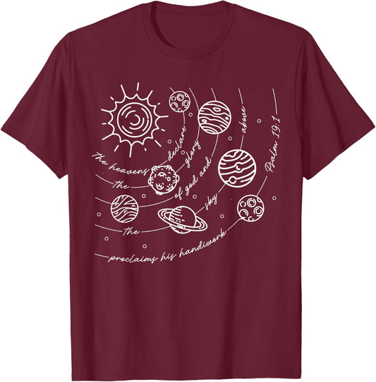Psalm 191 Classical Conversations Cycle 2 Space, Christian T-Shirt - T-Shirt | Maroon