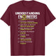 Understanding Engineers - Funny Sarcastic Engineering T-Shirt - T-Shirt | Maroon