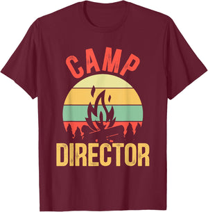 Summer Camp Director Counselor Camper T-Shirt - T-Shirt | Maroon