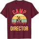 Summer Camp Director Counselor Camper T-Shirt - T-Shirt | Maroon