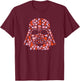 Star Wars Valentine’s Day Darth Vader Helmet Love Hearts T-Shirt - T-Shirt | Maroon