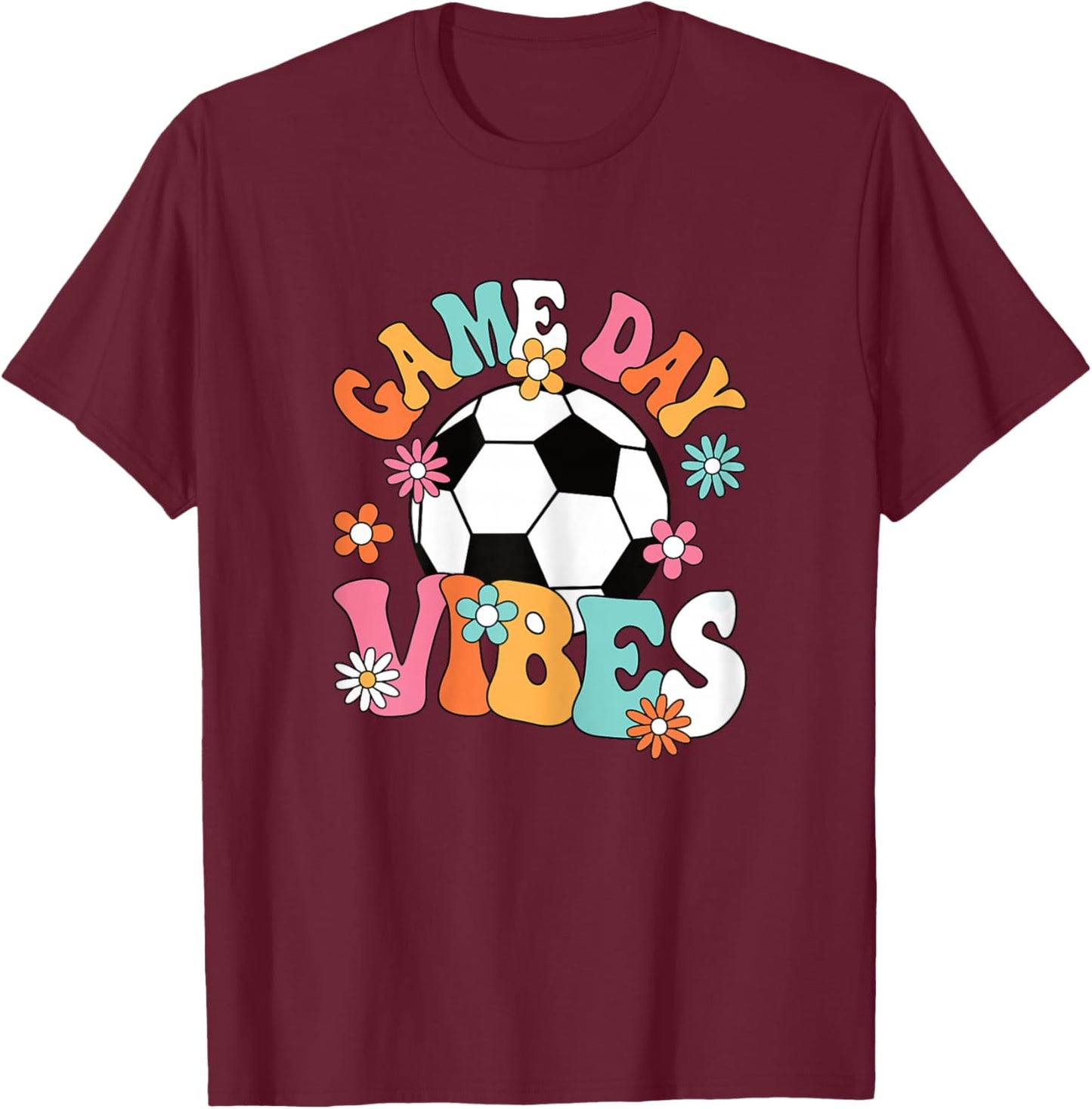 Soccer Game Day Soccer Player Women Girls T-Shirt - T-Shirt | Maroon