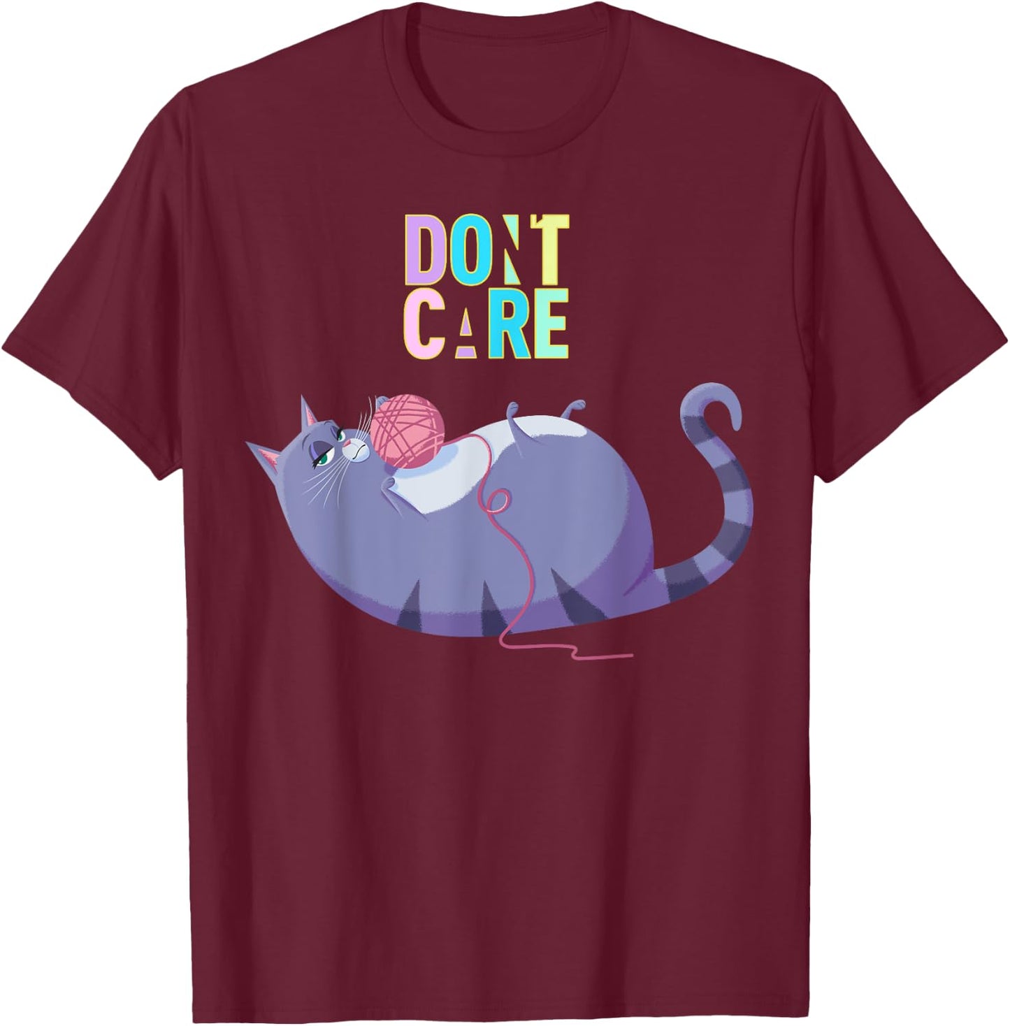The Secret Life of Pets 2 Chloe Don't Care T-Shirt - T-Shirt | Maroon