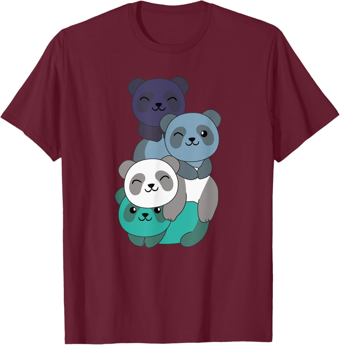 Oriented Aroace Flag Gay Pride Month Lgbtq Panda T-Shirt - T-Shirt | Maroon