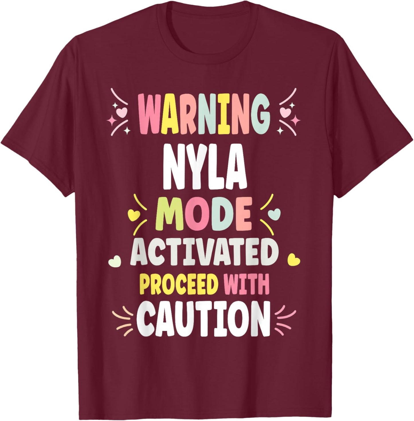 NYLA Personalized Women's Gift Custom NYLA T-Shirt - T-Shirt | Maroon