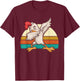 Retro Dabbing Rooster Kids Gift Funny Chicken T-Shirt - T-Shirt | Maroon