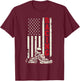 Go Kart Racer US Flag Karting American Racer Go Kart T-Shirt - T-Shirt | Maroon