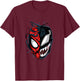Kids Marvel Spider-Man Classic Venom Peter Parker Split Mask T-Shirt - T-Shirt | Maroon