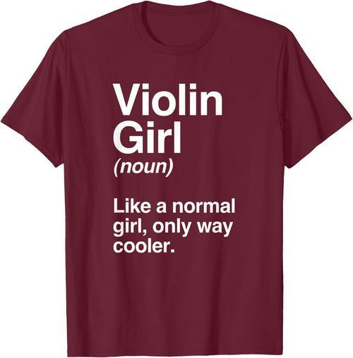 Violin Girl Gift, Funny Violin Girl Definition Music