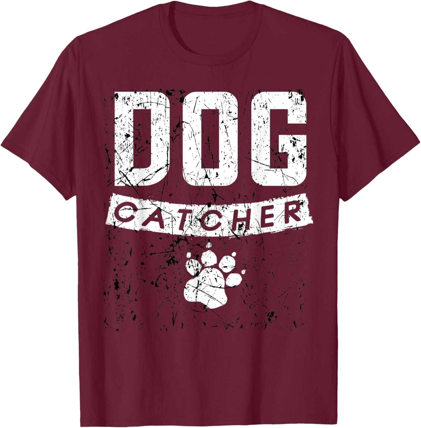 Funny Dog Catcher Costume Halloween Dog Catcher T-Shirt - T-Shirt | Maroon