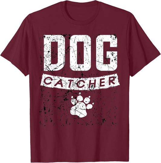 Funny Dog Catcher Costume Halloween Dog Catcher T-Shirt - T-Shirt | Maroon