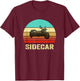 Vintage Retro Style Sunset Sidecar Motorcycle T-Shirt - T-Shirt | Maroon