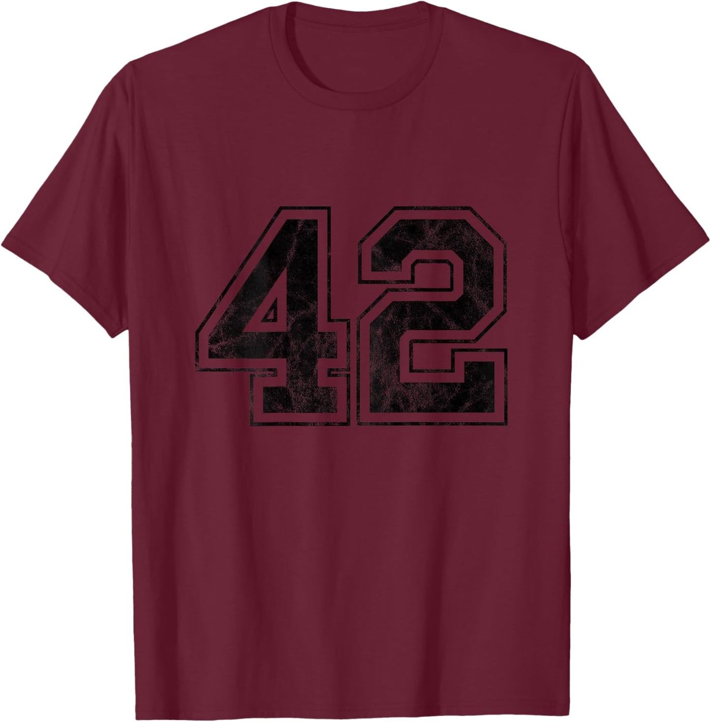 Number 42 on the back T-Shirt - T-Shirt | Maroon