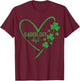 Radiology Dept St. Patricks Day Heart Shamrock Rad Tech T-Shirt - T-Shirt | Maroon