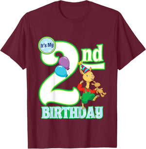 Kids Children's Second Birthday Official Llama Llama Shirt T-Shirt - T-Shirt | Maroon